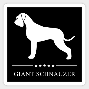 Giant Schnauzer Dog White Silhouette Sticker